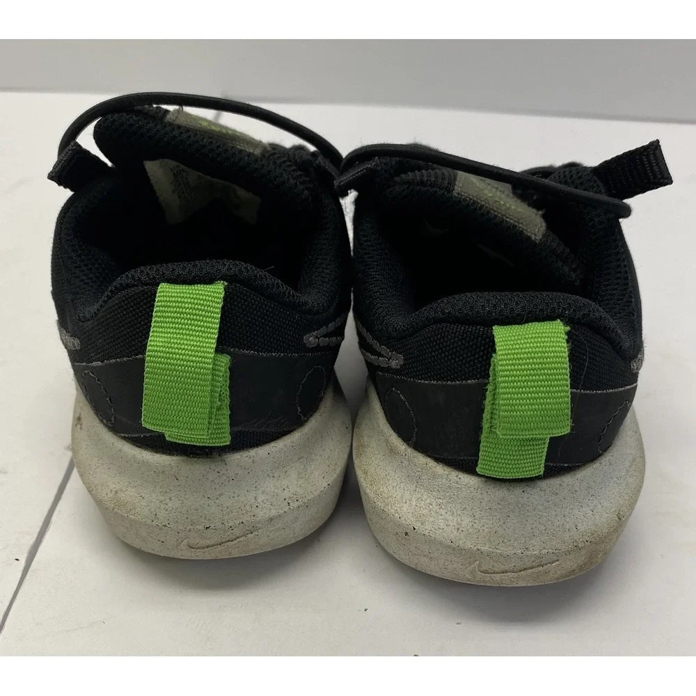 Nike Crater Impact (TD) Kid's 10C Sneakers DB3553-001 Black/Green‎ Boys